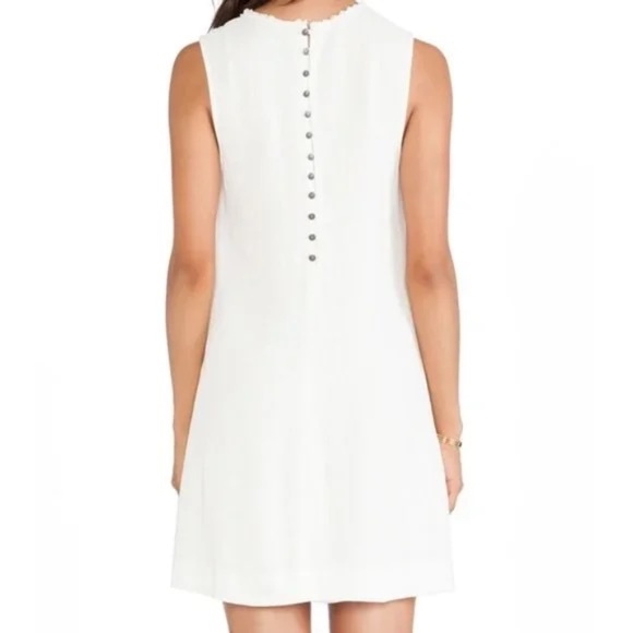 Free People Maribelle Mini Shift Dress White/Ivory, Crochet, Boho, Size S, - Picture 2 of 10